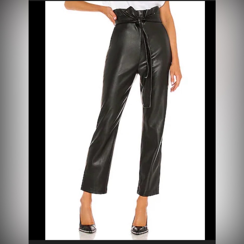 Alexis Black Vegan Leather Pants Small